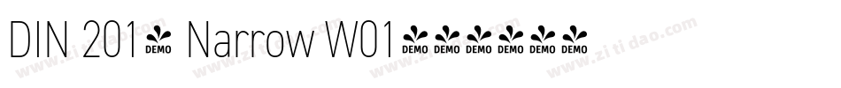 DIN 2014 Narrow W01字体转换